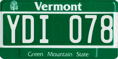 VT license plate YDI078