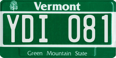 VT license plate YDI081