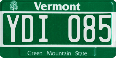 VT license plate YDI085
