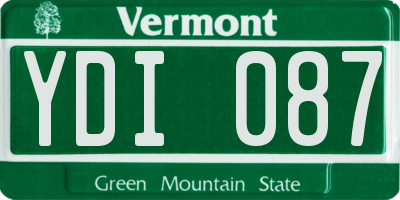 VT license plate YDI087