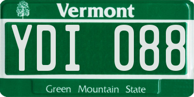 VT license plate YDI088
