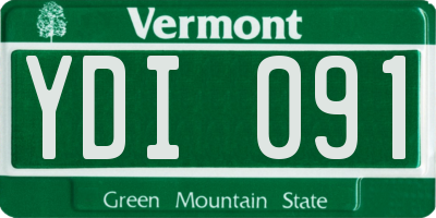 VT license plate YDI091