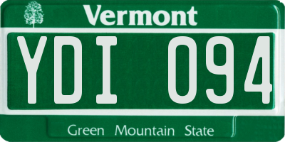 VT license plate YDI094