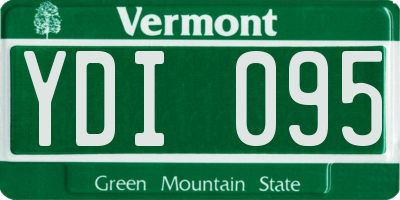 VT license plate YDI095