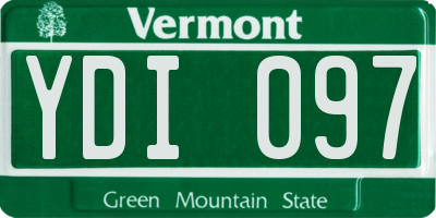 VT license plate YDI097