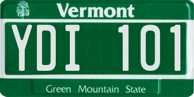 VT license plate YDI101