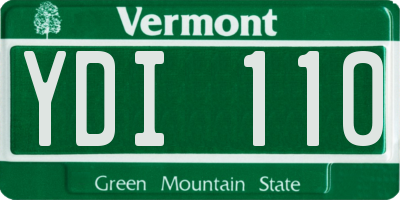 VT license plate YDI110