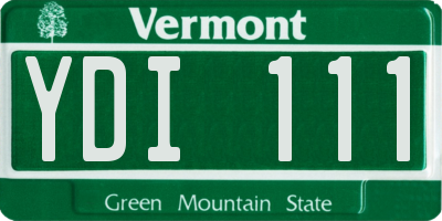 VT license plate YDI111