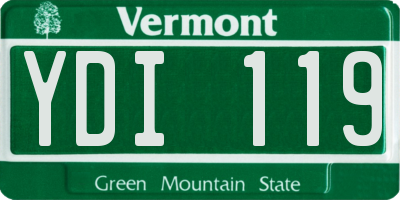 VT license plate YDI119