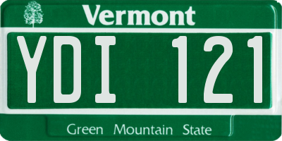 VT license plate YDI121