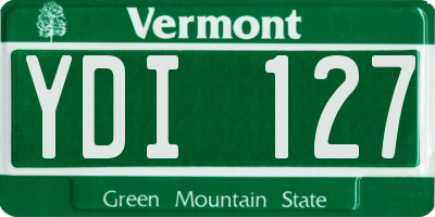 VT license plate YDI127