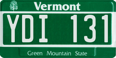 VT license plate YDI131