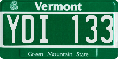 VT license plate YDI133