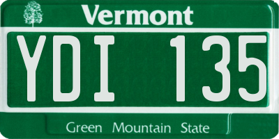 VT license plate YDI135
