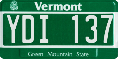 VT license plate YDI137