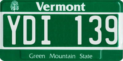 VT license plate YDI139