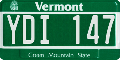 VT license plate YDI147