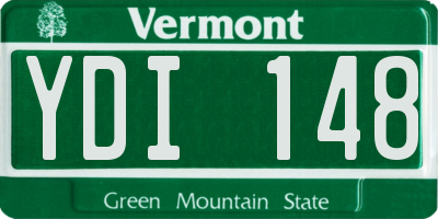 VT license plate YDI148