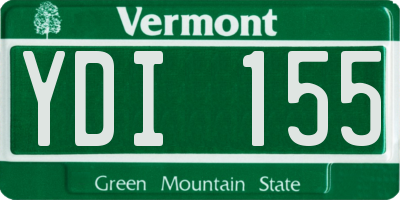VT license plate YDI155
