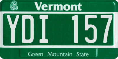 VT license plate YDI157