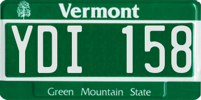VT license plate YDI158