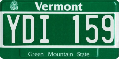 VT license plate YDI159