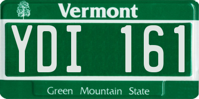 VT license plate YDI161