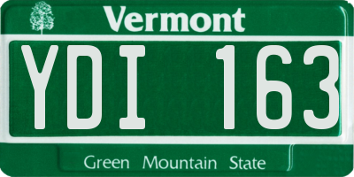 VT license plate YDI163