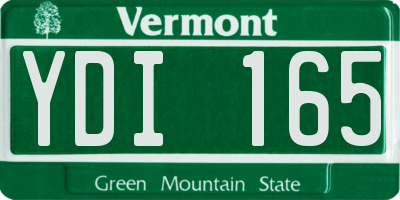 VT license plate YDI165