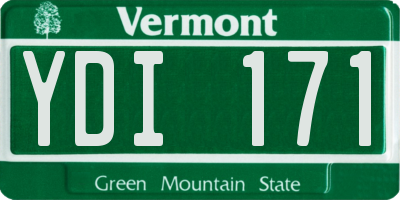 VT license plate YDI171