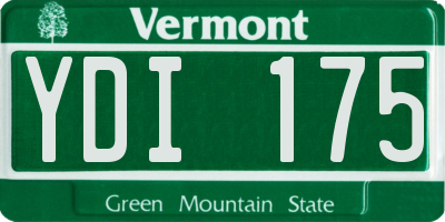 VT license plate YDI175