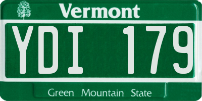 VT license plate YDI179