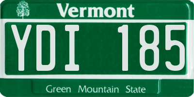 VT license plate YDI185