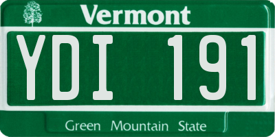 VT license plate YDI191