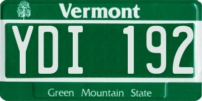 VT license plate YDI192