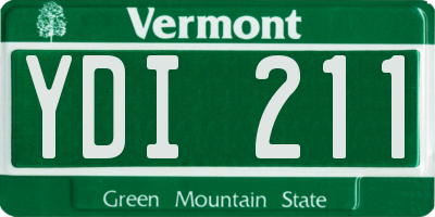 VT license plate YDI211