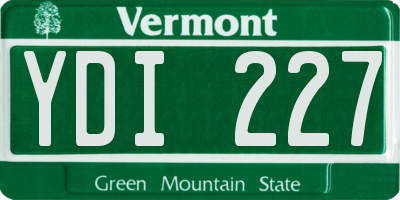 VT license plate YDI227