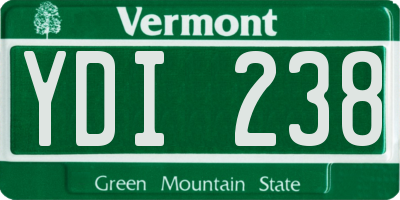 VT license plate YDI238