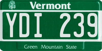 VT license plate YDI239
