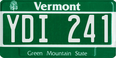 VT license plate YDI241