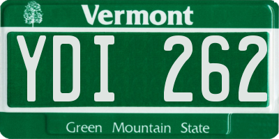 VT license plate YDI262