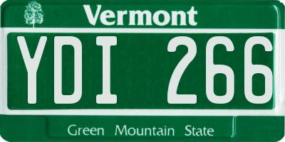 VT license plate YDI266