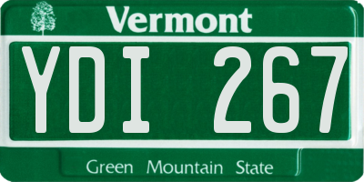 VT license plate YDI267
