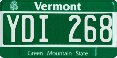 VT license plate YDI268