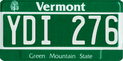 VT license plate YDI276