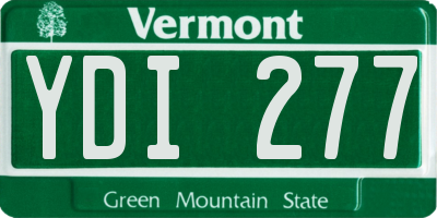 VT license plate YDI277