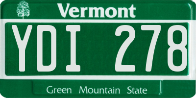 VT license plate YDI278
