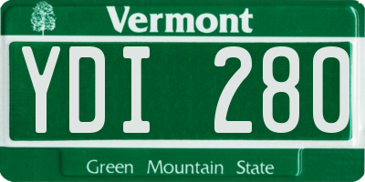 VT license plate YDI280