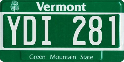 VT license plate YDI281