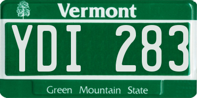 VT license plate YDI283